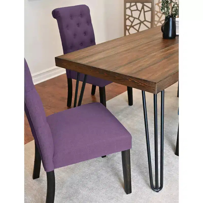 Ensemble de salle à manger 5 pièces Ashford, table à manger avec pieds épingle et 4 chaises, 4 options de couleur
