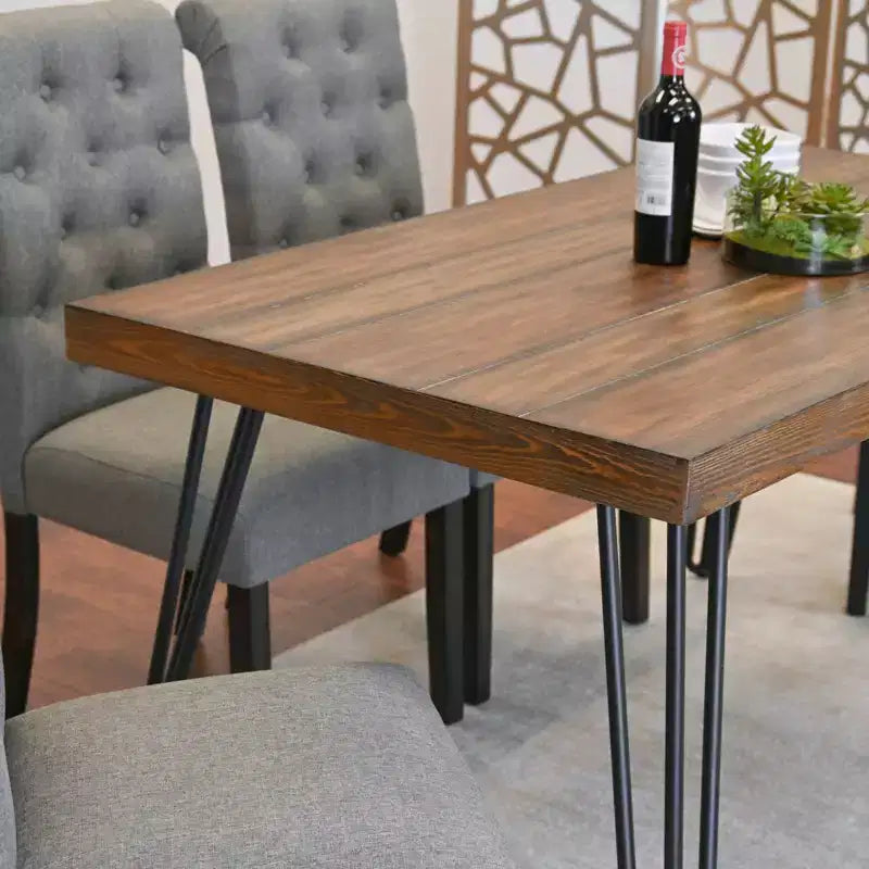Ensemble de salle à manger 5 pièces Ashford, table à manger avec pieds épingle et 4 chaises, 4 options de couleur