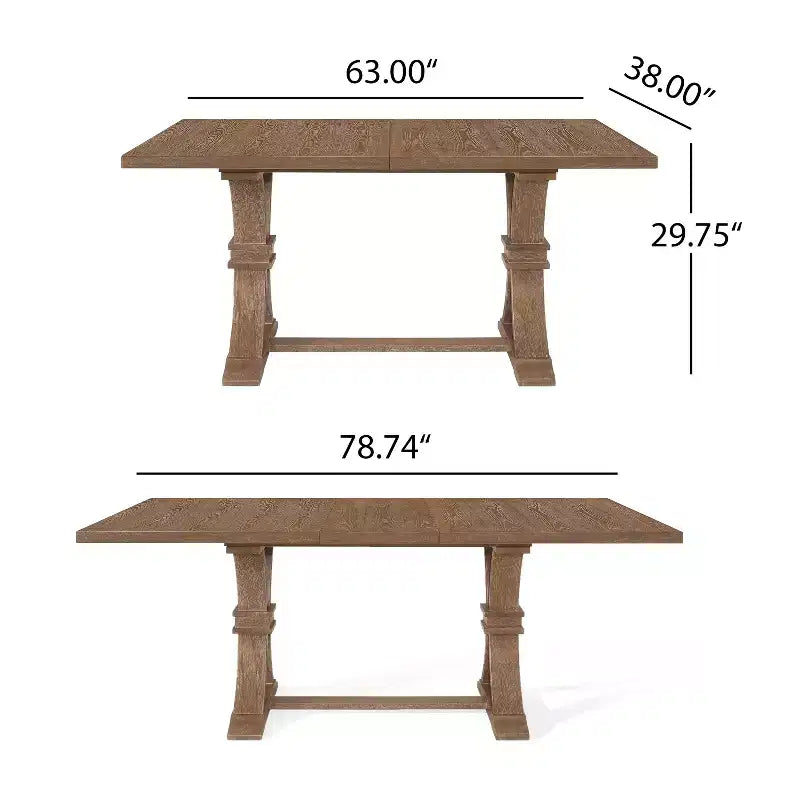 Christopher Knight Home Covey, ensemble de salle à manger extensible 7 pièces contemporain en bois rembourré