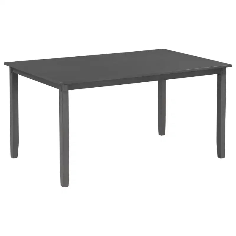 Ensemble de salle à manger rectangulaire 6 pièces en bois Whisen avec 4 chaises en tissu et un banc