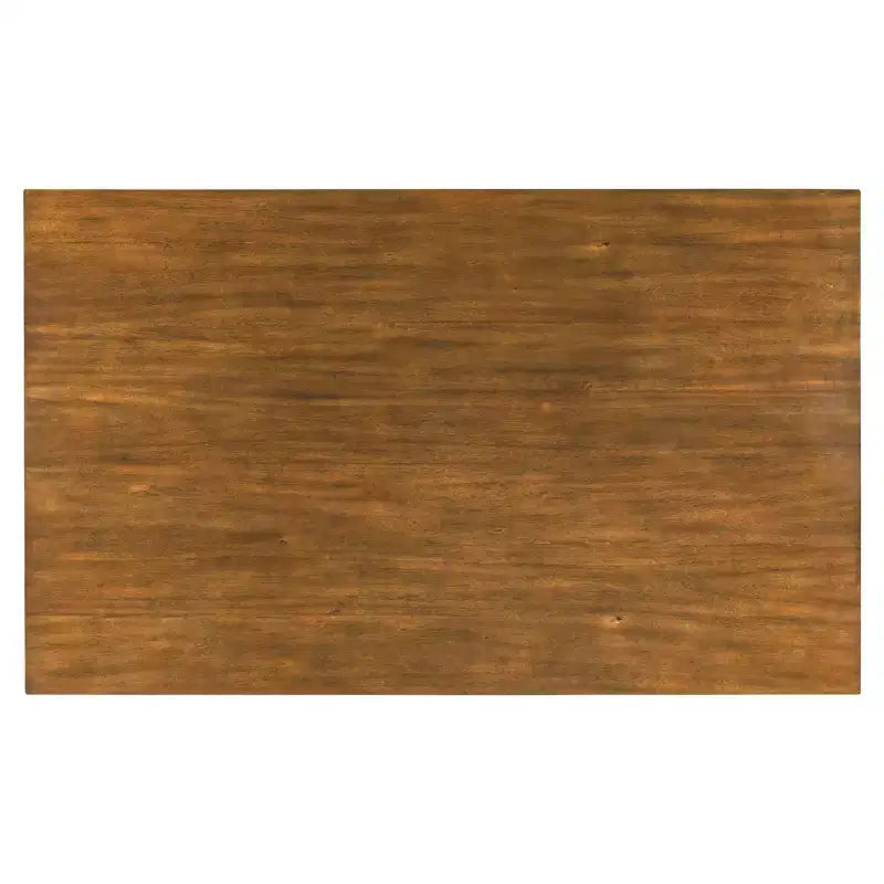 Ensemble de salle à manger rectangulaire 6 pièces en bois Whisen avec 4 chaises en tissu et un banc