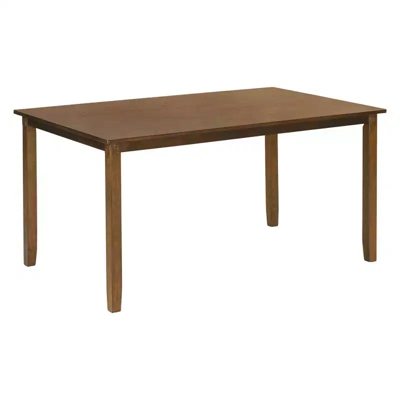 Ensemble de salle à manger rectangulaire 6 pièces en bois Whisen avec 4 chaises en tissu et un banc