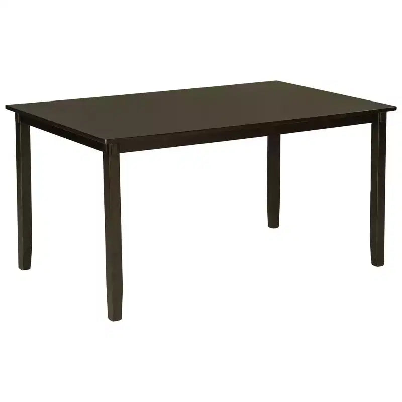 Ensemble de salle à manger rectangulaire 6 pièces en bois Whisen avec 4 chaises en tissu et un banc