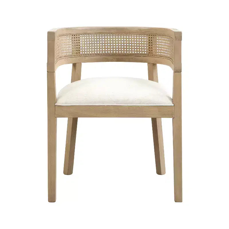 Christopher Knight Home Lythor, ensemble de salle à manger 7 pièces en cannage et hévéa avec rembourrage