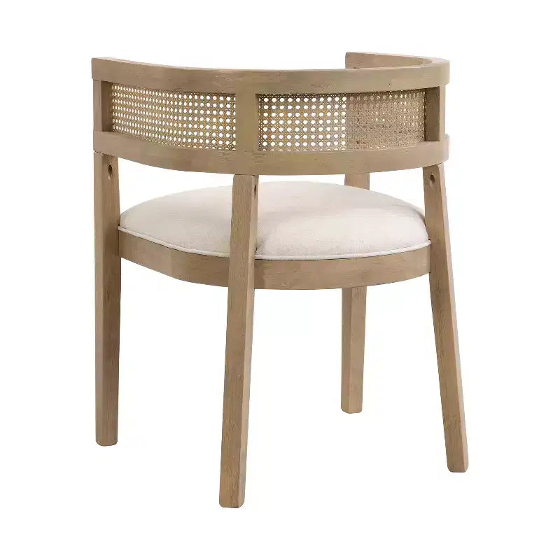 Christopher Knight Home Lythor, ensemble de salle à manger 7 pièces en cannage et hévéa avec rembourrage