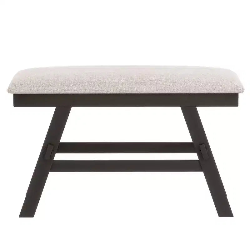Ensemble de table à manger Whisen Rustic 6 pièces à hauteur de comptoir avec banc et 4 chaises rembourrées