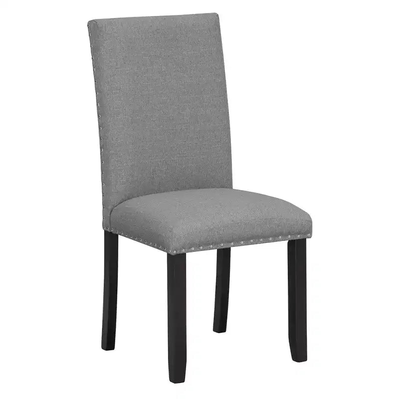Ensemble de salle à manger 5 pièces avec table à manger en faux marbre, 4 chaises de salle à manger épaisses et rembourrées, gris/blanc - ModernLuxe