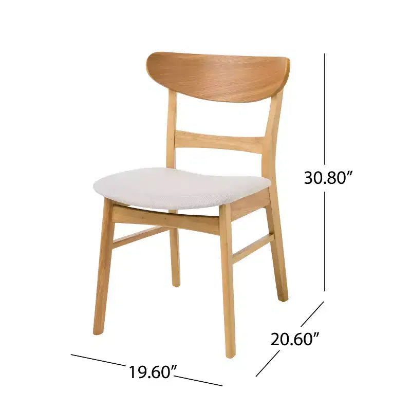 Ensemble de salle à manger 7 pièces en bois et tissu Amesbury Christopher Knight Home