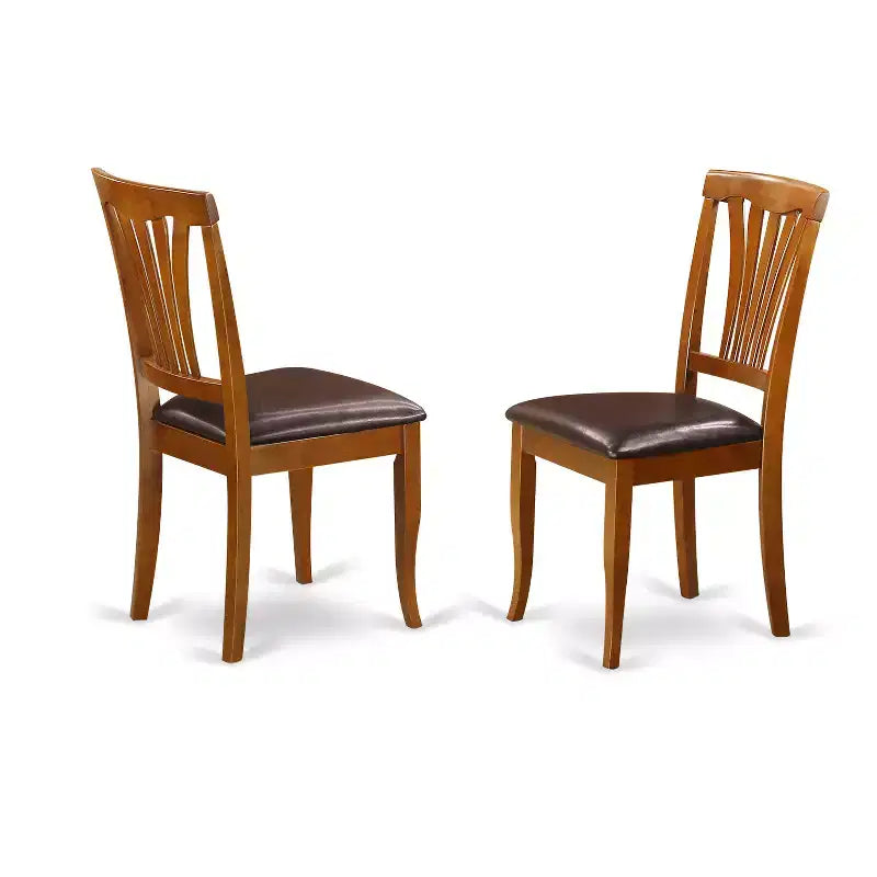 HomeStock Ensemble de 9 pièces Table et chaises de cuisine Marron selle Style traditionnel