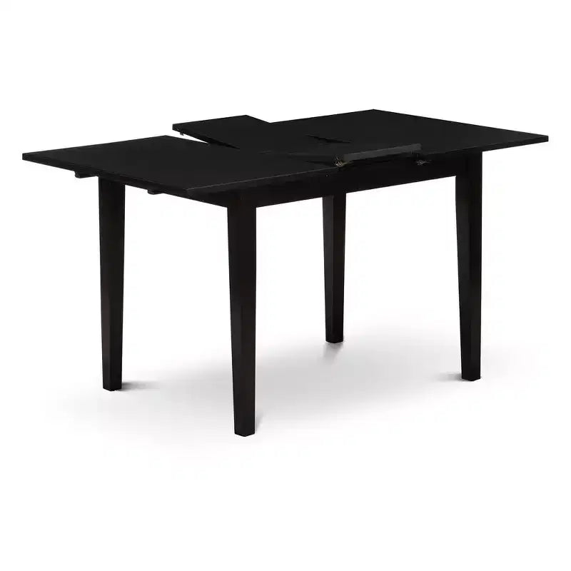 HomeStock Ensemble de 5 pièces pour cuisine Table Chaises Fini Noir