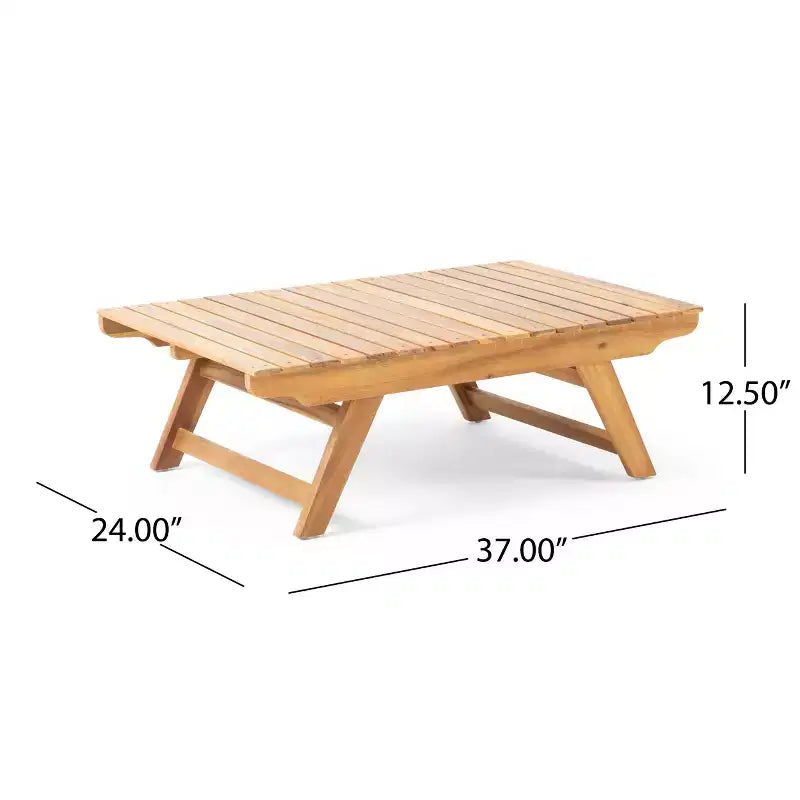 Christopher Knight Home Sedona Ensemble de conversation d'extérieur 6 places en bois d'acacia avec coussins et table d'appoint