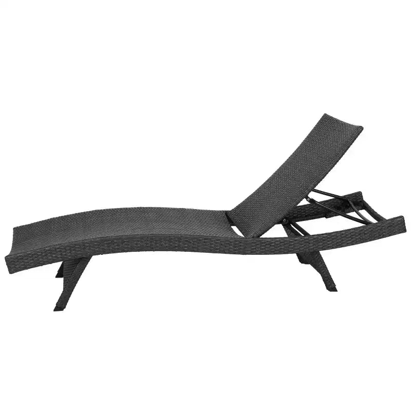 Ensemble de conversation GDFStudio Olivia de 3 pièces en osier, sans accoudoirs, avec chaises longues réglables