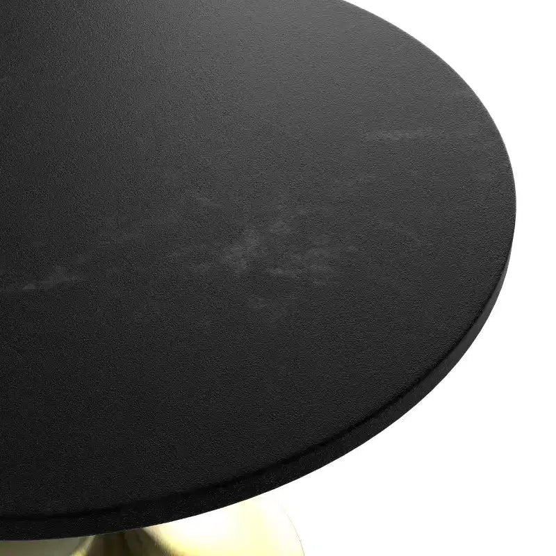 Ensemble de salle à manger 5 pièces LeisureMod Verve - Table ronde en MDF de 91,4 cm, 4 chaises de salle à manger en cuir
