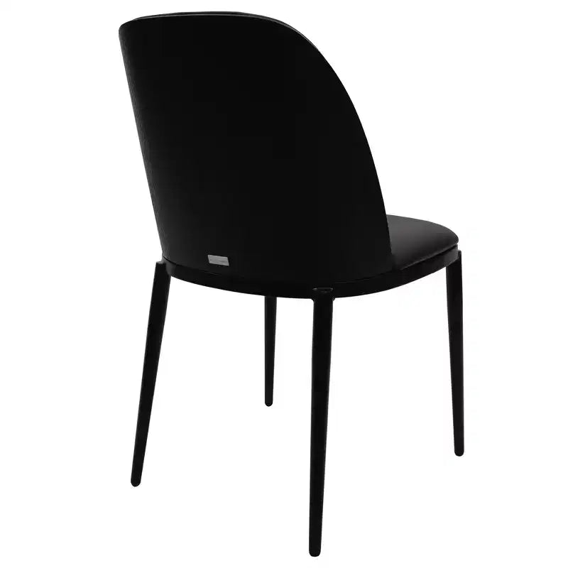 Ensemble de salle à manger 5 pièces LeisureMod Verve - Table ronde en MDF de 91,4 cm, 4 chaises de salle à manger en cuir