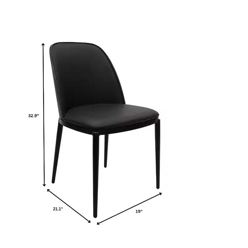 Ensemble de salle à manger 5 pièces LeisureMod Verve - Table ronde en MDF de 91,4 cm, 4 chaises de salle à manger en cuir