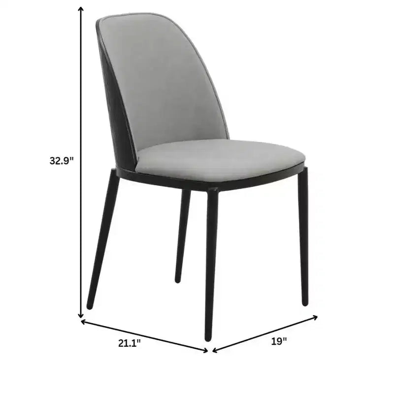 Ensemble de salle à manger 5 pièces LeisureMod Verve - Table ronde en MDF de 91,4 cm, 4 chaises de salle à manger en cuir