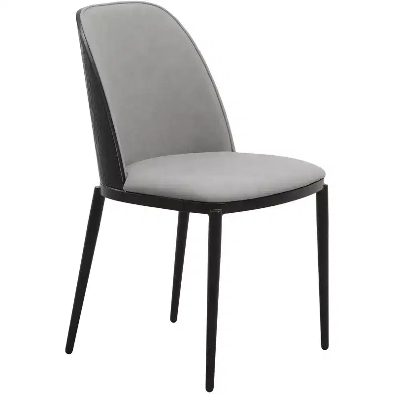 Ensemble de salle à manger 5 pièces LeisureMod Verve - Table ronde en MDF de 91,4 cm, 4 chaises de salle à manger en cuir