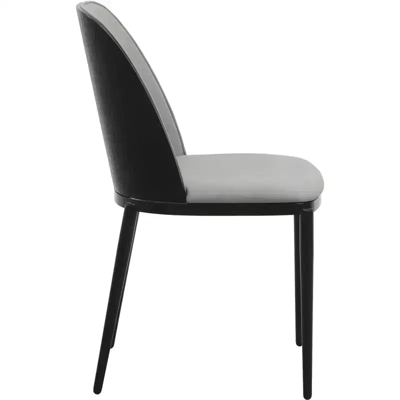 Ensemble de salle à manger 5 pièces LeisureMod Verve - Table ronde en MDF de 91,4 cm, 4 chaises de salle à manger en cuir