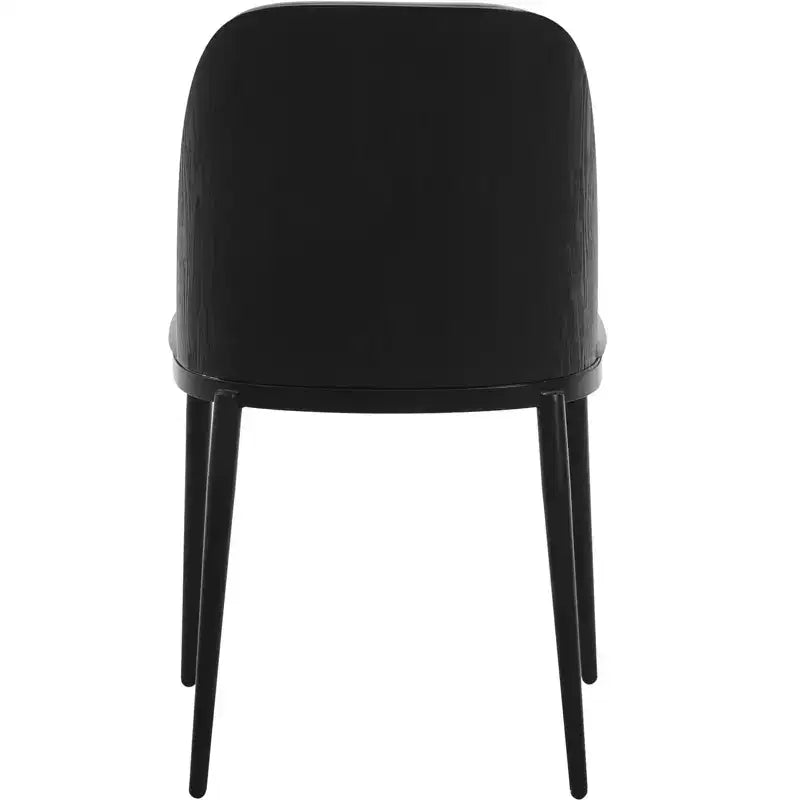 Ensemble de salle à manger 5 pièces LeisureMod Verve - Table ronde en MDF de 91,4 cm, 4 chaises de salle à manger en cuir