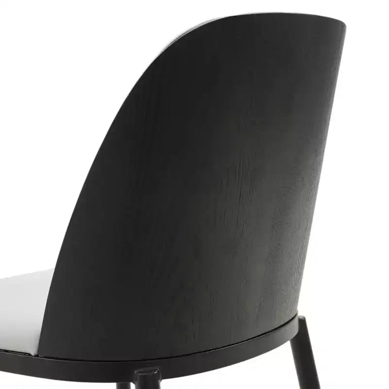 Ensemble de salle à manger 5 pièces LeisureMod Verve - Table ronde en MDF de 91,4 cm, 4 chaises de salle à manger en cuir