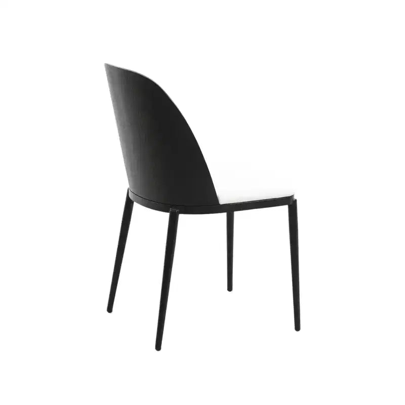 Ensemble de salle à manger 5 pièces LeisureMod Verve - Table ronde en MDF de 91,4 cm, 4 chaises de salle à manger en cuir