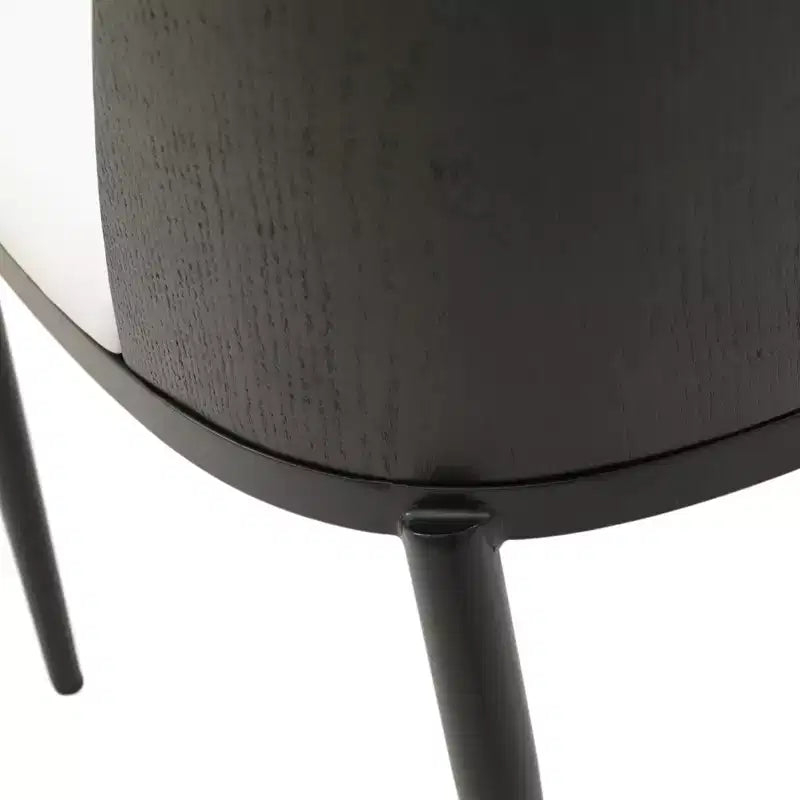 Ensemble de salle à manger 5 pièces LeisureMod Verve - Table ronde en MDF de 91,4 cm, 4 chaises de salle à manger en cuir