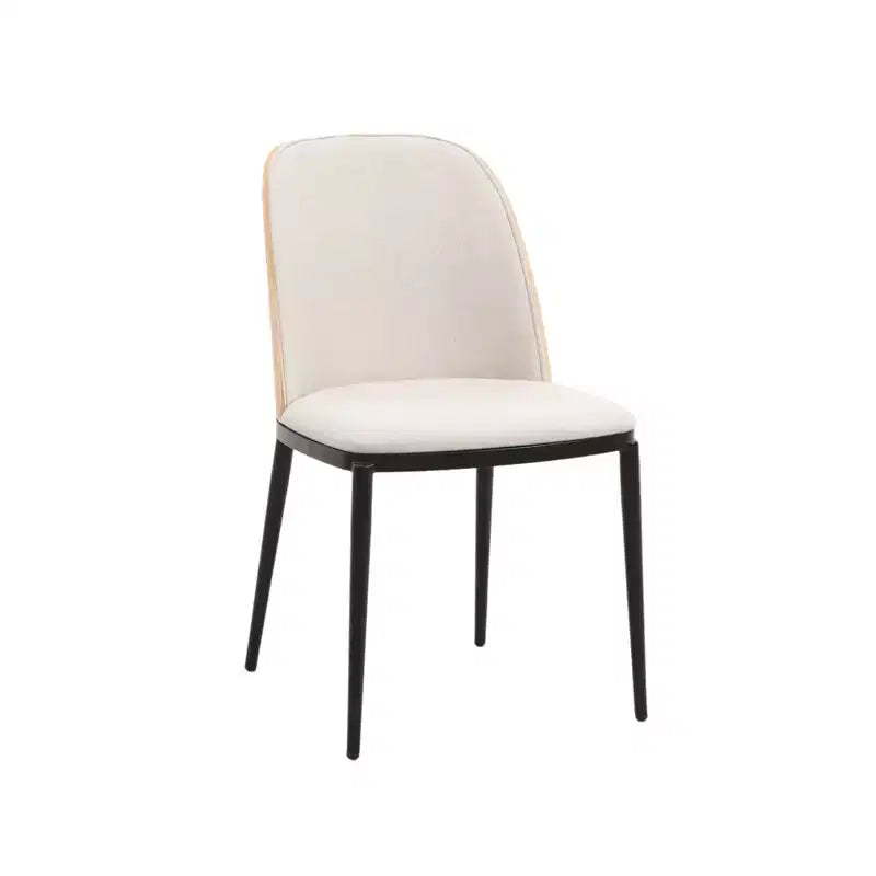 Ensemble de salle à manger 5 pièces LeisureMod Verve - Table ronde en MDF de 91,4 cm, 4 chaises de salle à manger en cuir
