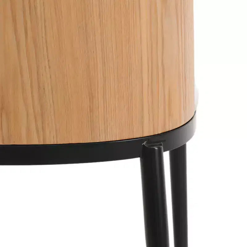 Ensemble de salle à manger 5 pièces LeisureMod Verve - Table ronde en MDF de 91,4 cm, 4 chaises de salle à manger en cuir