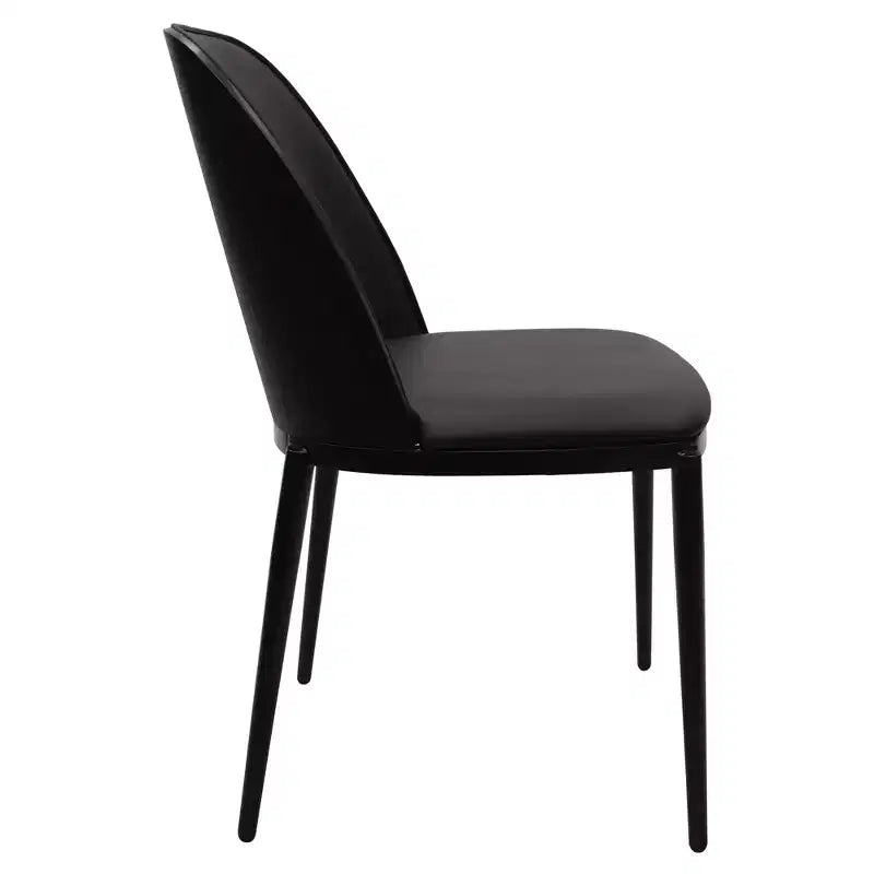 Ensemble de salle à manger 5 pièces LeisureMod Verve - Table ronde en MDF de 91,4 cm, 4 chaises de salle à manger en cuir