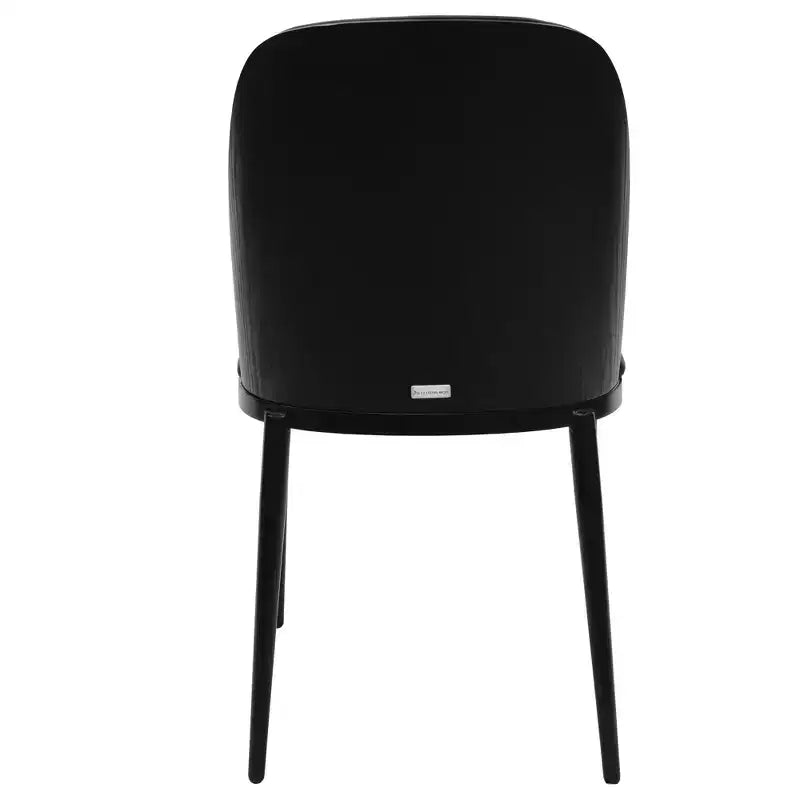Ensemble de salle à manger 5 pièces LeisureMod Verve - Table ronde en MDF de 91,4 cm, 4 chaises de salle à manger en cuir