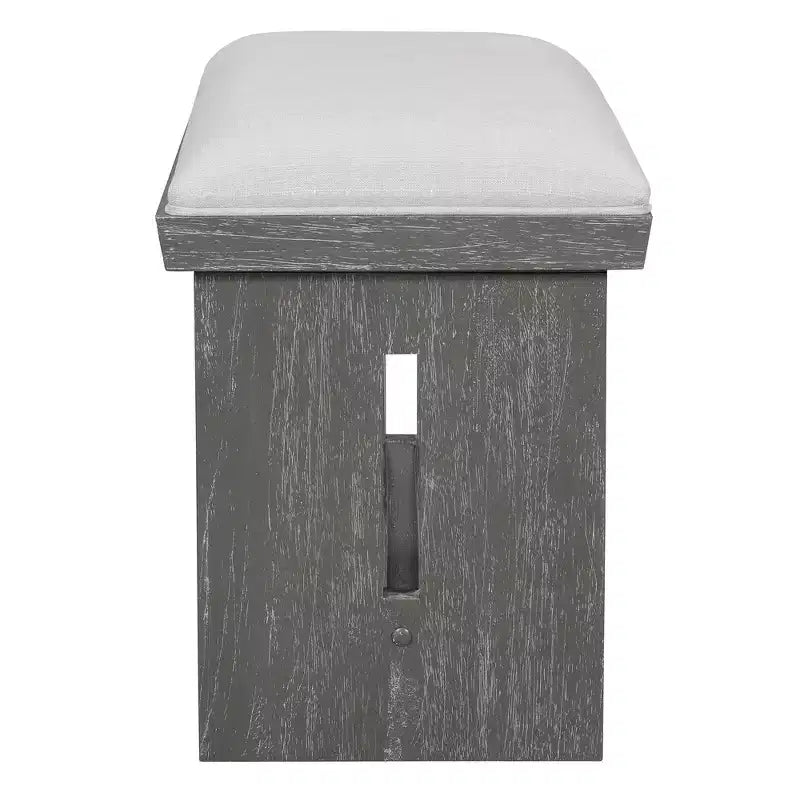 Whisen Ensemble de 6 pièces de table et chaises de salle à manger de cuisine rétro pour 6 personnes, ensemble table et chaises de cuisine en bois avec banc, piètement à tréteaux, coussin moelleux