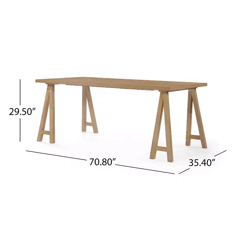 Ensemble de salle à manger en bois d'hévéa rembourré de 7 pièces de style moderne du milieu du siècle Christopher Knight Home Vanus