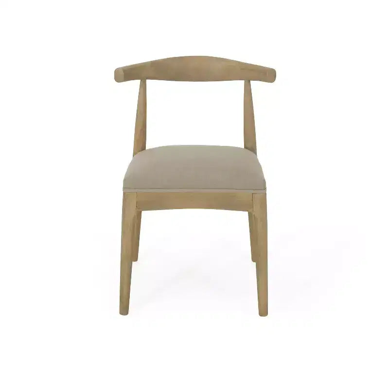 Ensemble de salle à manger en bois d'hévéa rembourré de 7 pièces de style moderne du milieu du siècle Christopher Knight Home Vanus