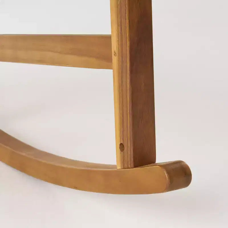 Christopher Knight Home Reynard Ensemble chaise berçante et table d'extérieur en bois d'acacia avec design à lattes