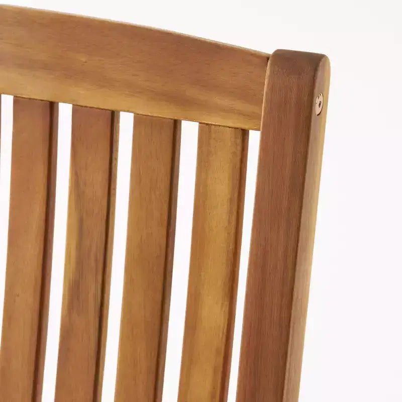 Christopher Knight Home Reynard Ensemble chaise berçante et table d'extérieur en bois d'acacia avec design à lattes