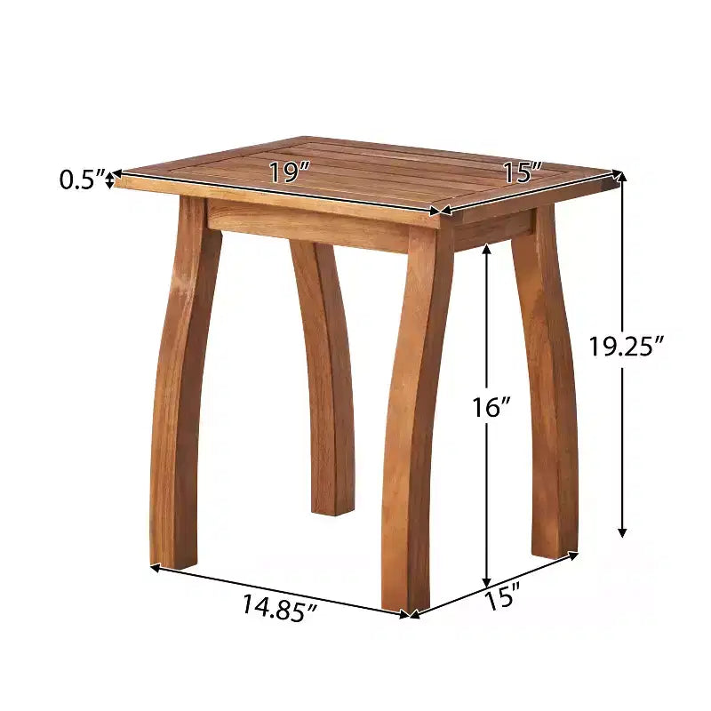 Christopher Knight Home Reynard Ensemble chaise berçante et table d'extérieur en bois d'acacia avec design à lattes