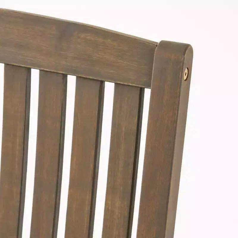 Christopher Knight Home Reynard Ensemble chaise berçante et table d'extérieur en bois d'acacia avec design à lattes