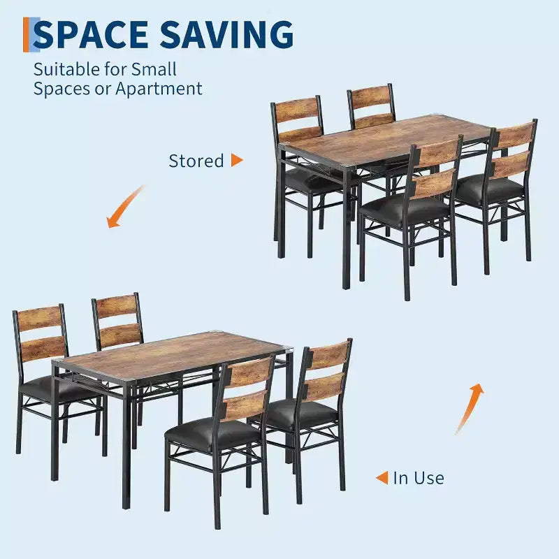 Ensemble table à manger pour 4, table de cuisine en bois avec 4 chaises rembourrées, ensemble de 4 chaises de table de cuisine avec angle anti-collision pour petit espace, cuisine