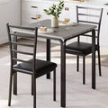Ensemble compact de trois pièces : table de salle à manger double et chaises, table de salle à manger peu encombrante avec chaises rembourrées pour les petits espaces, les coins repas