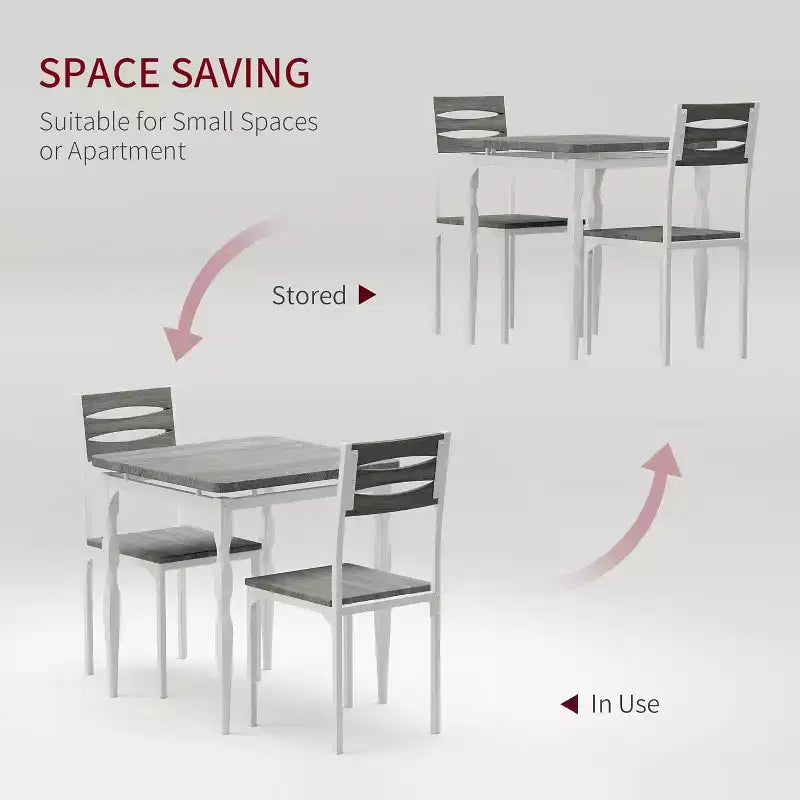 Ensemble de salle à manger 3 pièces, ensemble table à manger pour 2, pieds de table en spirale, ensemble table de cuisine de style industriel, pour petits espaces, cuisine, appartement