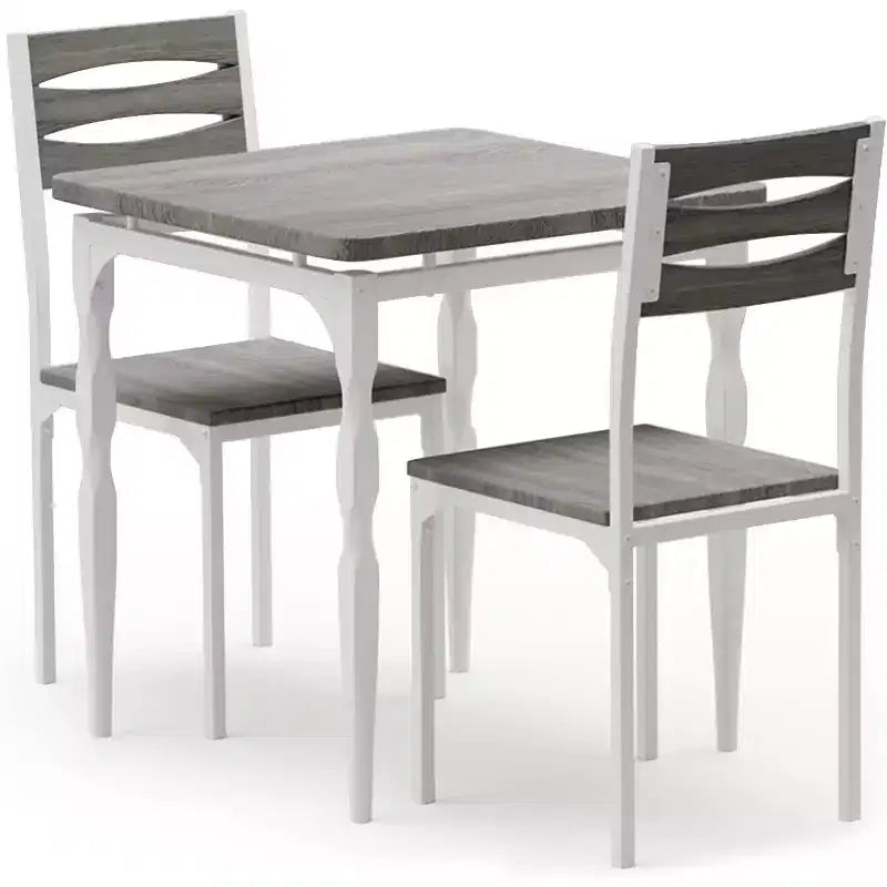 Ensemble de salle à manger 3 pièces, ensemble table à manger pour 2, pieds de table en spirale, ensemble table de cuisine de style industriel, pour petits espaces, cuisine, appartement