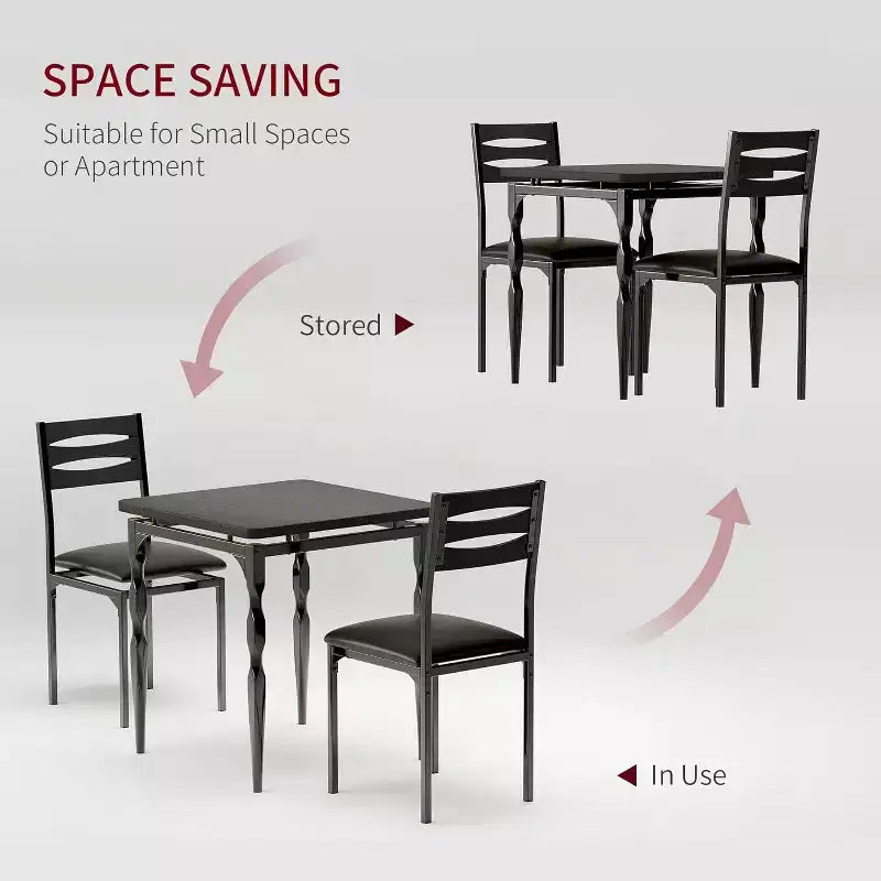 Ensemble de salle à manger 3 pièces, ensemble table à manger pour 2, pieds de table en spirale, ensemble table de cuisine de style industriel, pour petits espaces, cuisine, appartement