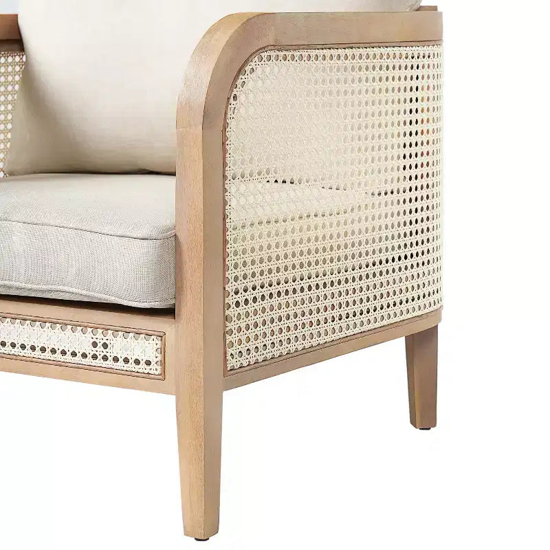 Christopher Knight Home Maciej Ensemble de 3 pièces d'extérieur en bois d'acacia rustique et rotin
