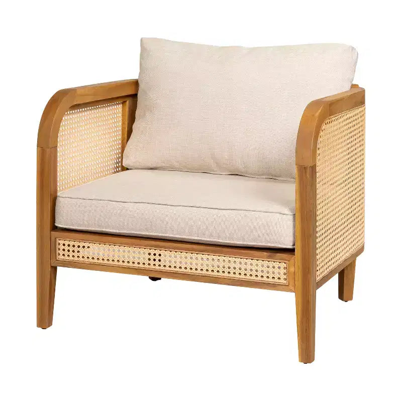 Christopher Knight Home Maciej Ensemble de 3 pièces d'extérieur en bois d'acacia rustique et rotin