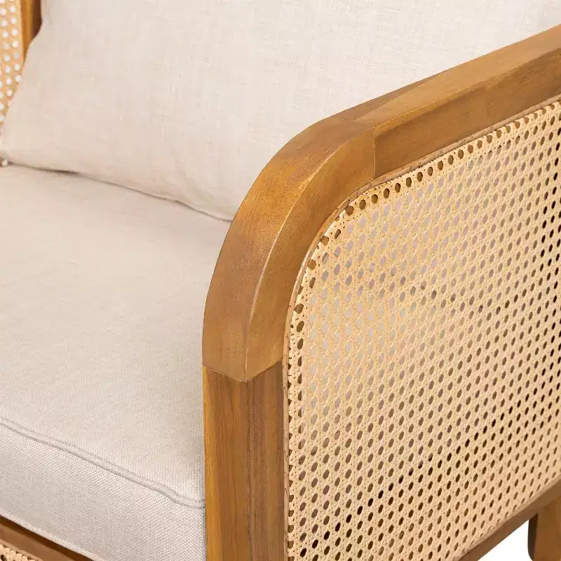Christopher Knight Home Maciej Ensemble de 3 pièces d'extérieur en bois d'acacia rustique et rotin
