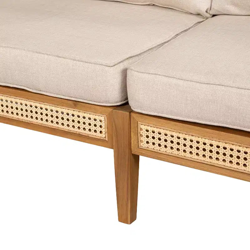 Christopher Knight Home Maciej Ensemble de 3 pièces d'extérieur en bois d'acacia rustique et rotin