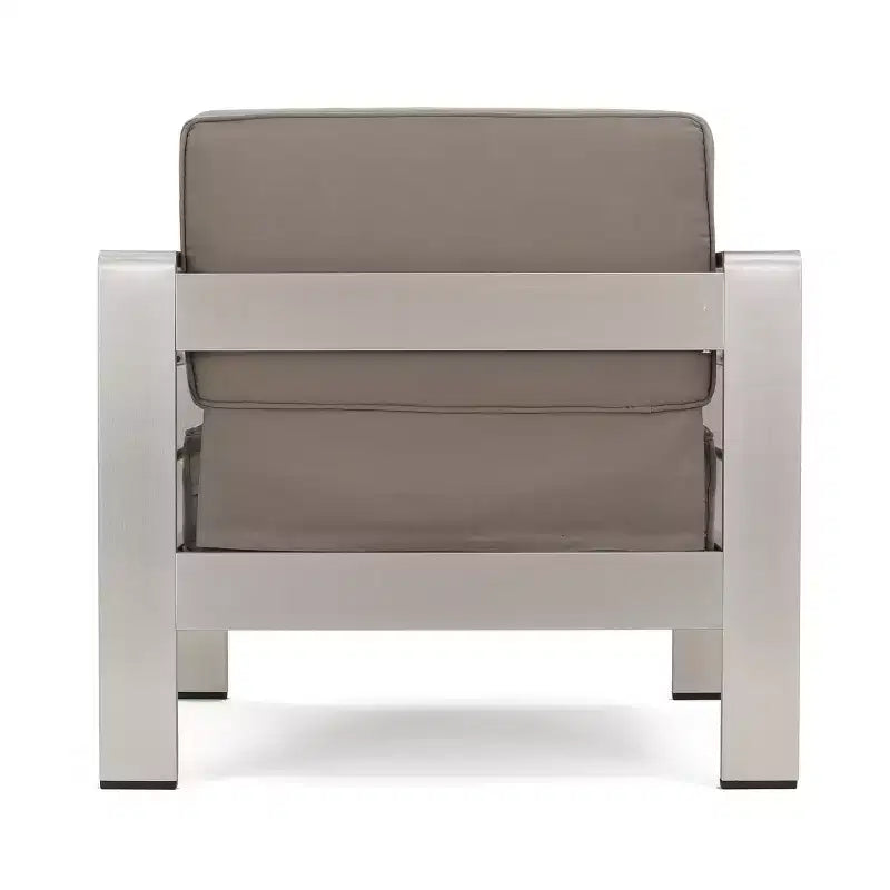 GDFStudio George - Salon de jardin en aluminium 4 places avec coussins pour l'extérieur