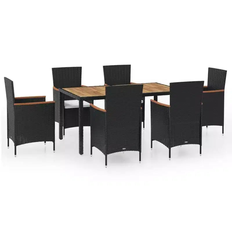 vidaXL Outdoor Furniture Set Black