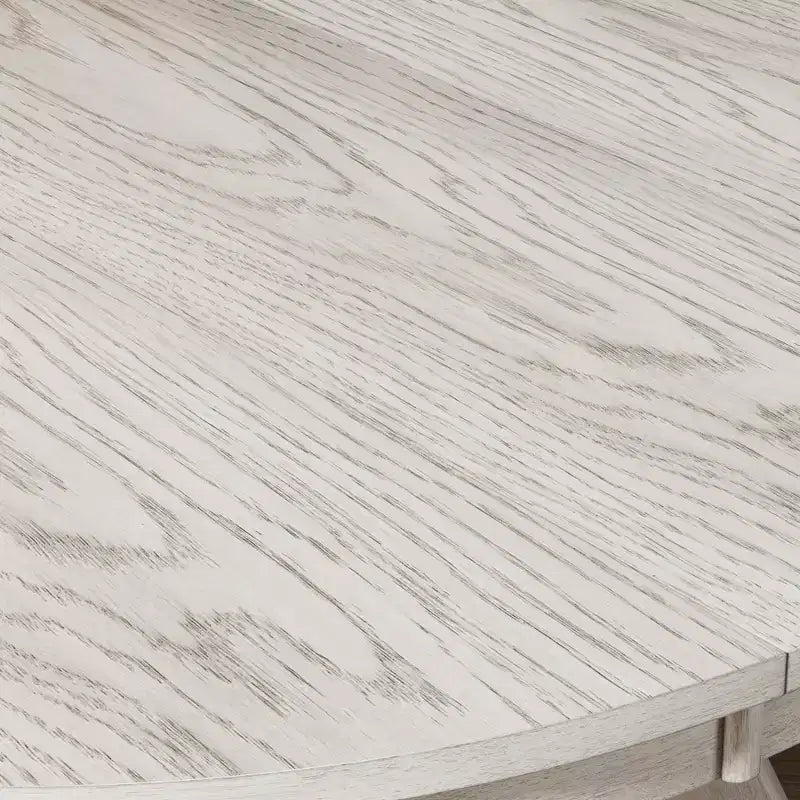 Ensemble table de salle à manger ronde extensible VECELO, table en bois d'hévéa avec 4/6 chaises de salle à manger rembourrées sans accoudoirs pour cuisine, gris
