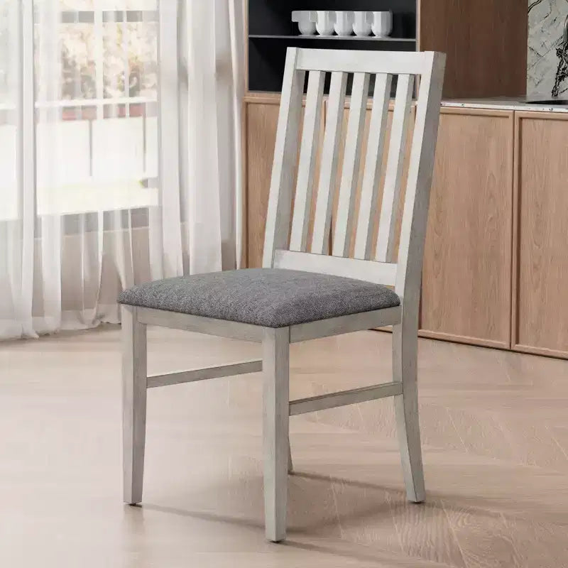 Ensemble table de salle à manger ronde extensible VECELO, table en bois d'hévéa avec 4/6 chaises de salle à manger rembourrées sans accoudoirs pour cuisine, gris